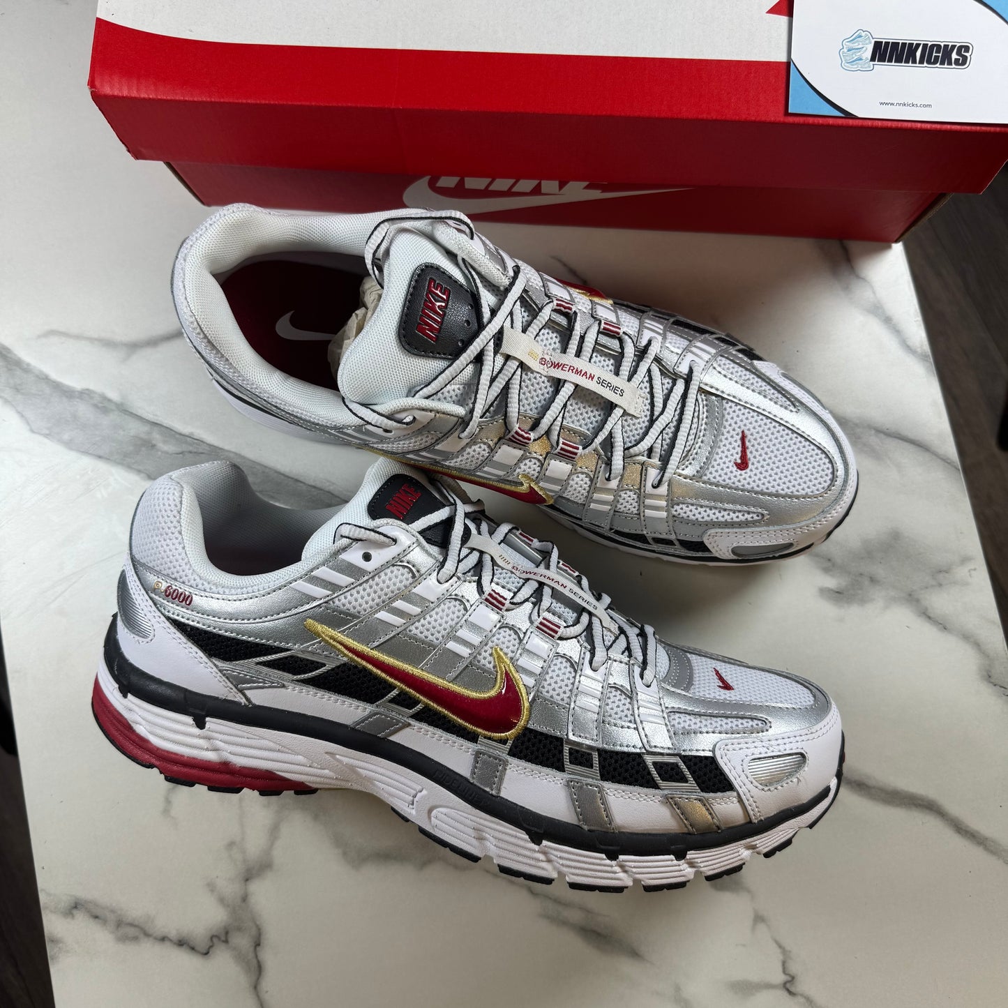 Nike P6000 White/Varisty Red