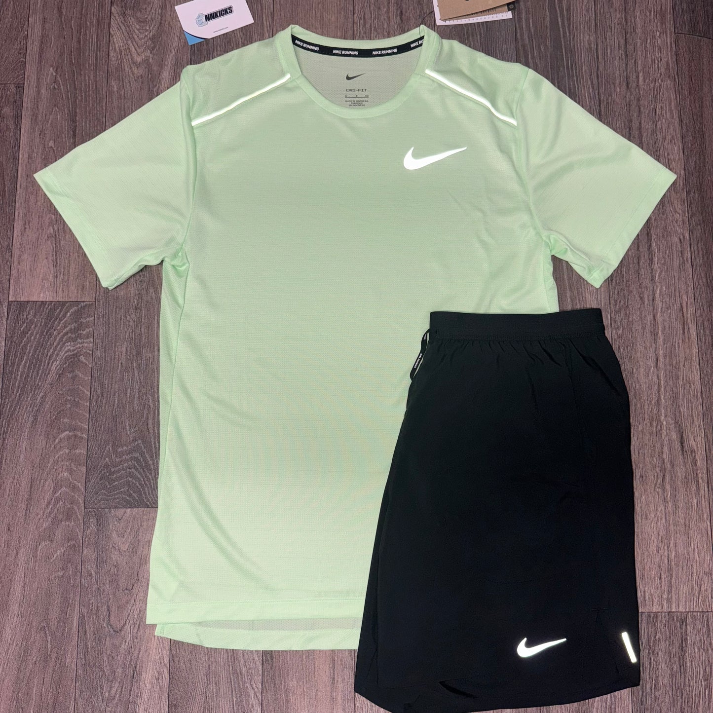 Nike Miler 1.0 Vapor Green / Black Flex Stride 7”