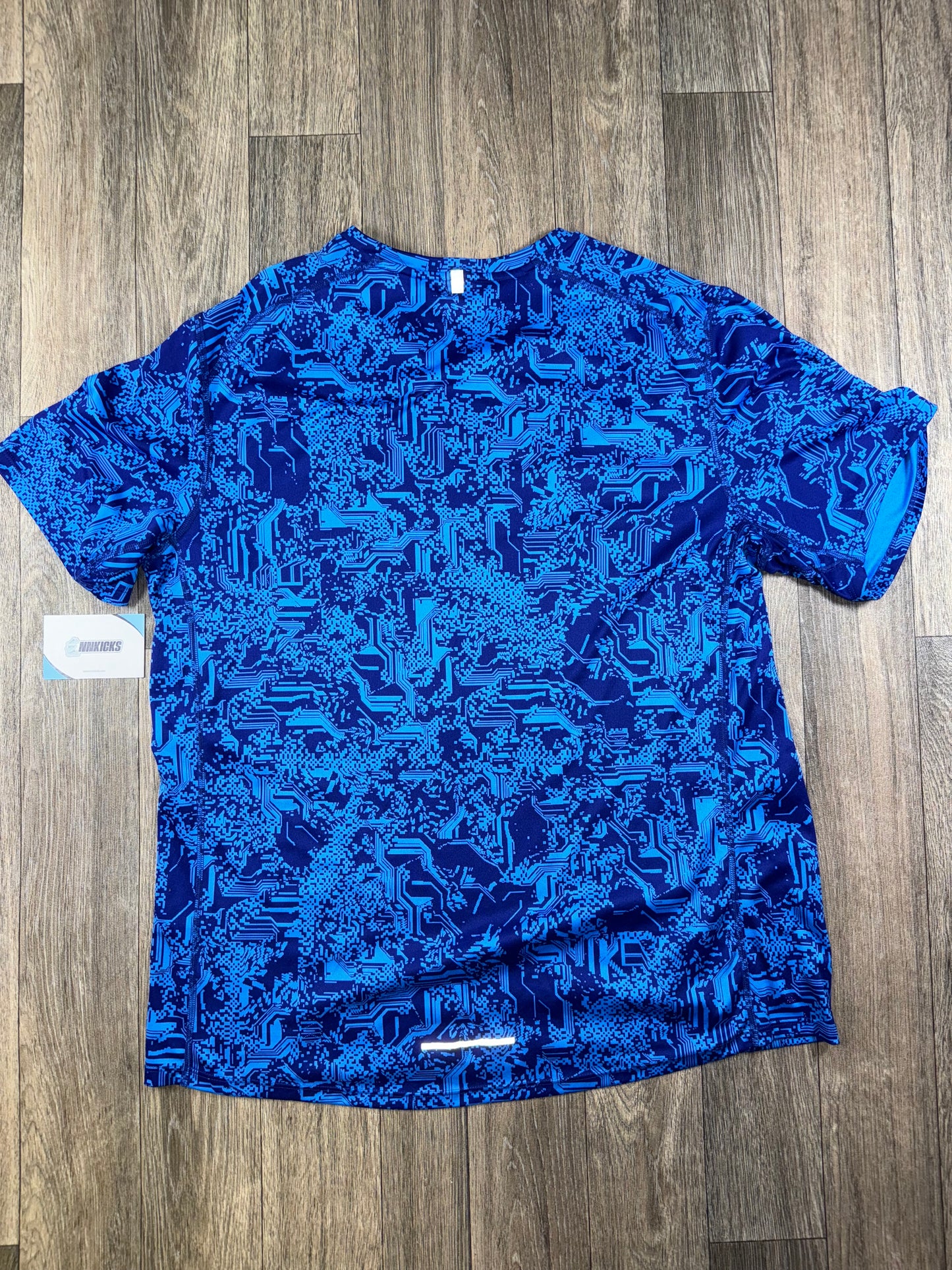 Blue digital print t shirt