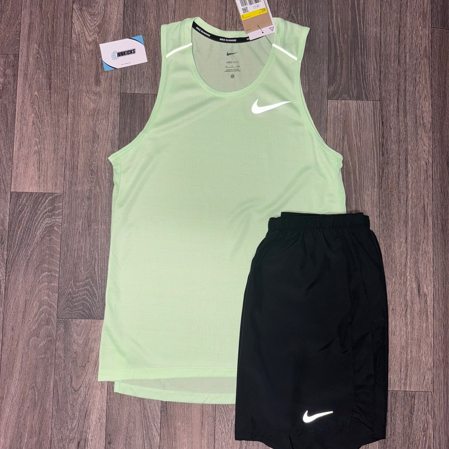 Nike Miler Vest 1.0 Vapor Green / Black Challengers 5”