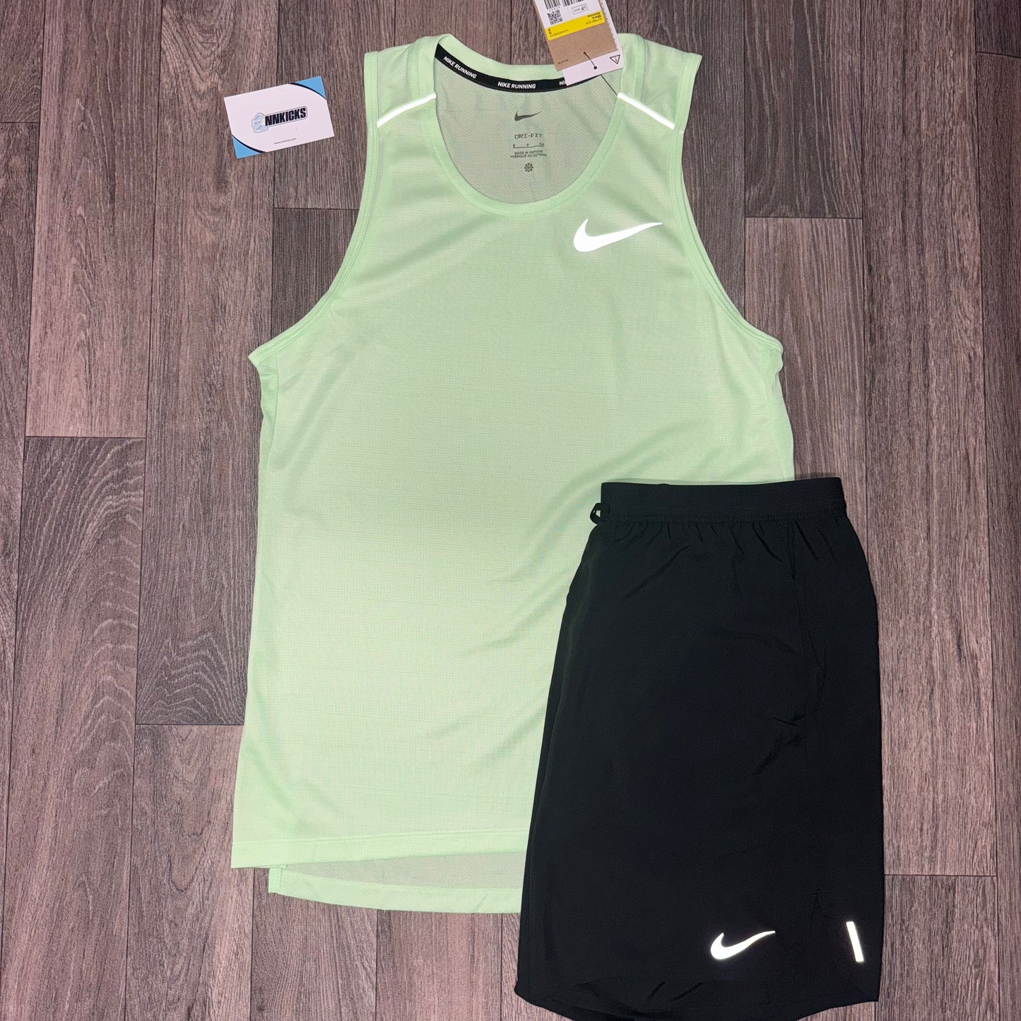 Nike Miler Vest 1.0 Vapor Green / Black Flex Stride 5”