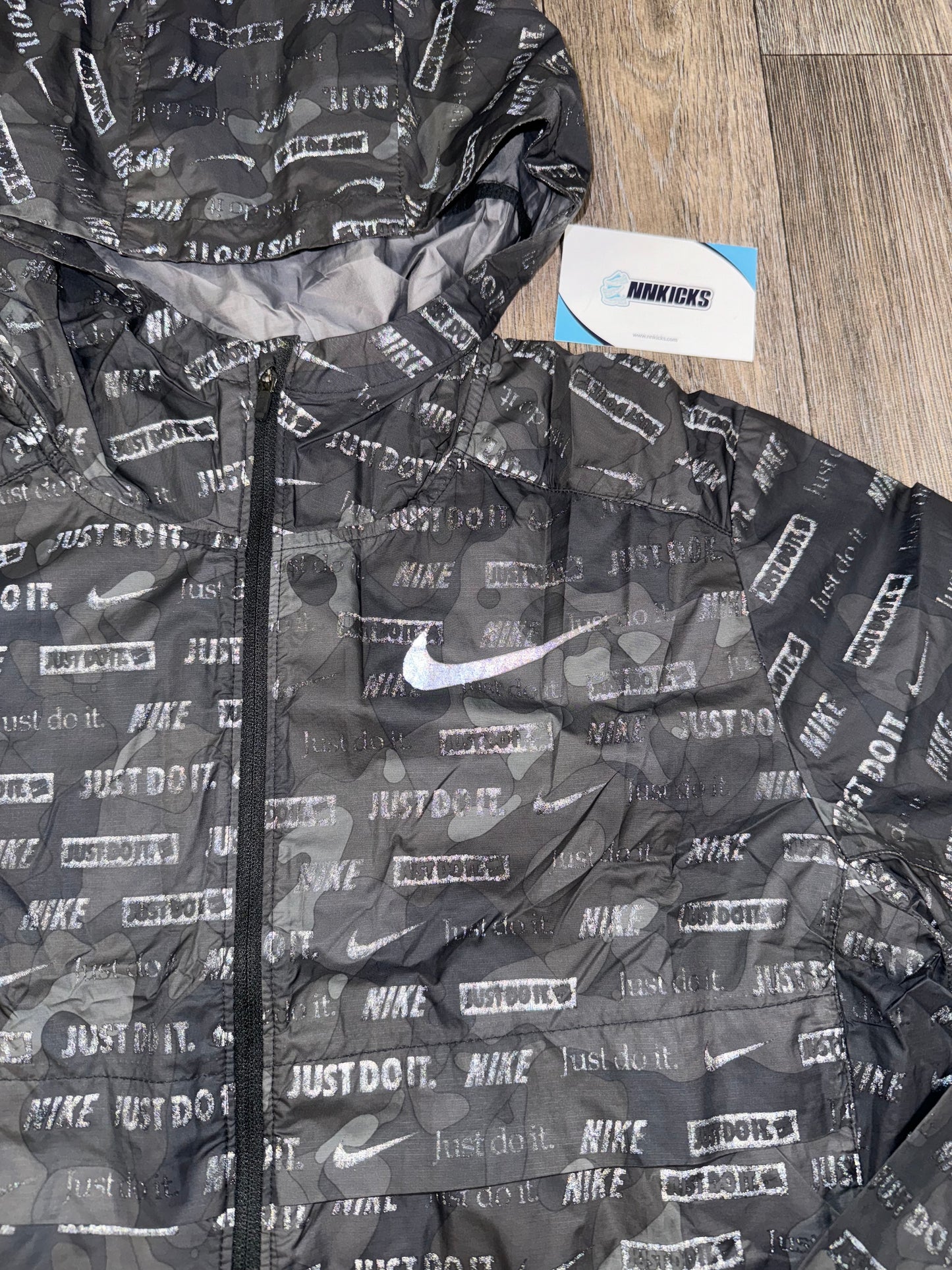 Black just do it windbreaker