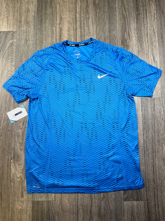 Blue digital dri fit t shirt