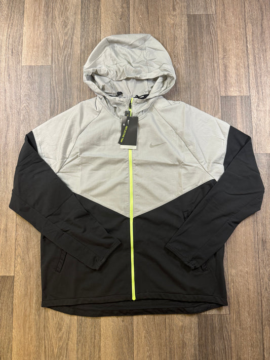 Grey/Neon zip windbreaker