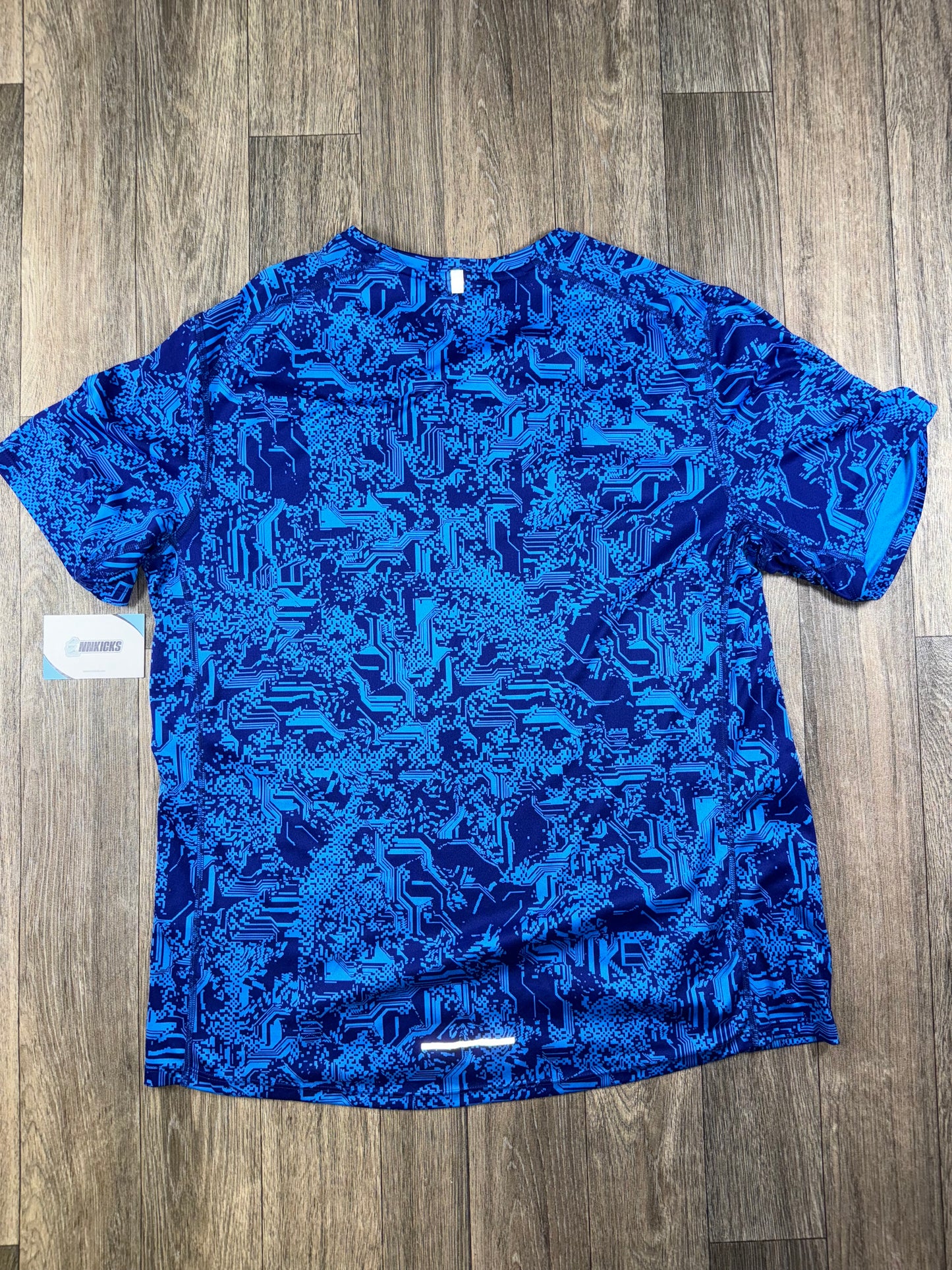 Blue digital print t shirt