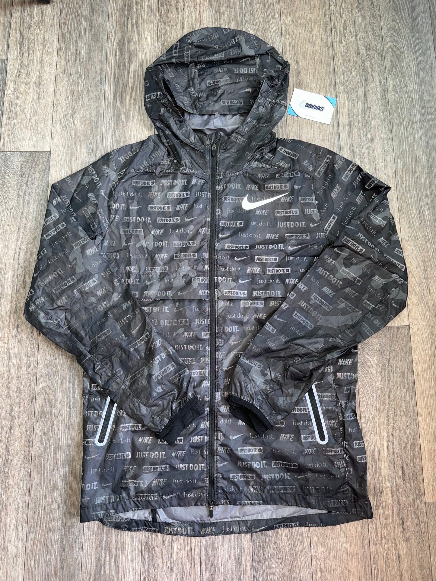 Black just do it windbreaker